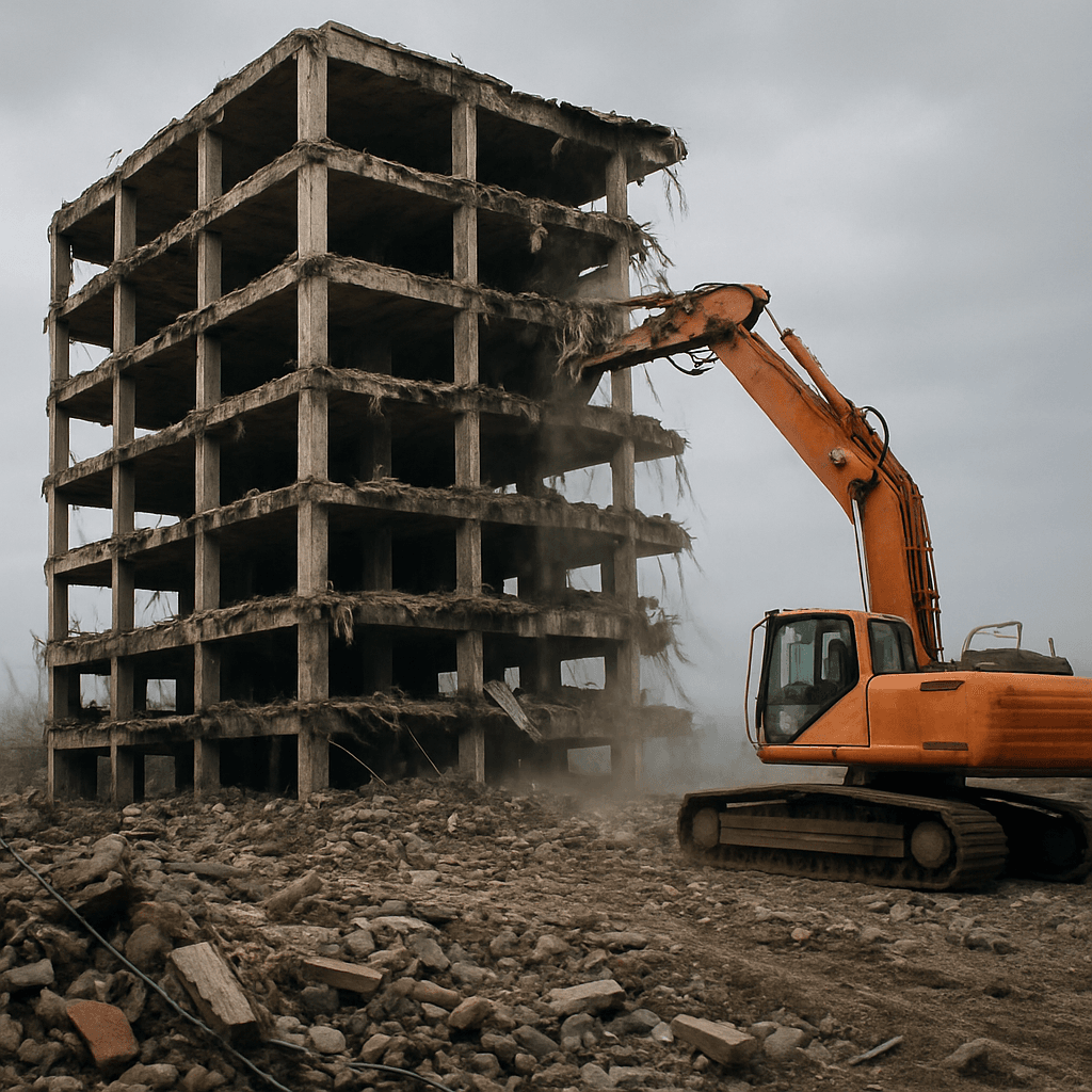 Jasa Gedung Bertingkat - Layanan pembongkaran bangunan Jabodetabek oleh OKBongkar